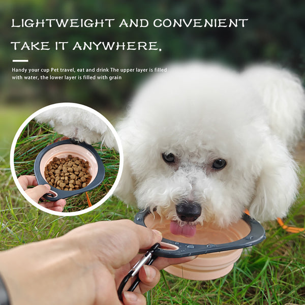 Collapsible Dog Bowls for Travel – Portable Silicone Bowl for Food and Water