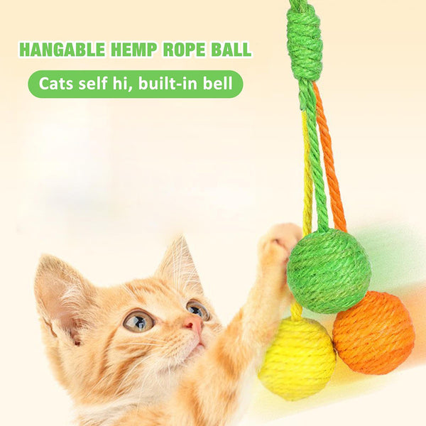 Cat Scratcher Ball – Chewable Sisal Rope Toy for Interactive Play