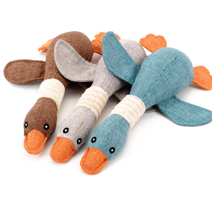 Cartoon Wild Goose Plush Dog Toy