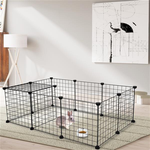 12-Piece Iron Mesh Fence – Durable & Versatile Pet Playpen or Garden Barrier