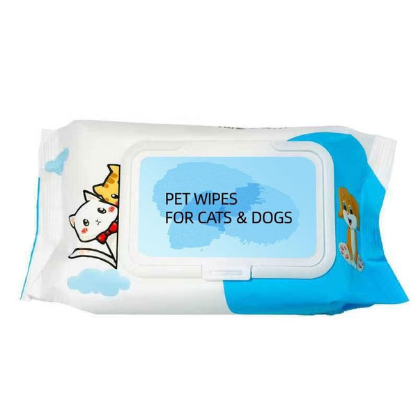 Dog & Cat Pet Wet Wipes – Plant-Based, Unscented Wipes for Paws, Butt, Ears & Eyes (Cleaning & Deodorizing)