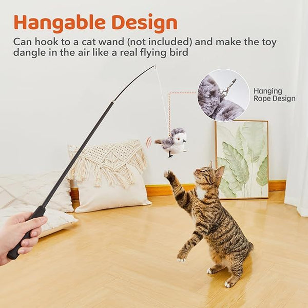 Cat Toys Flapping Bird – Lifelike Chirping Interactive Exercise Toy